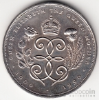 Великобритания 5 фунтов 1990 90 лет Королеве-Матери
