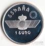 Испания 1 евро 1997 Самолет