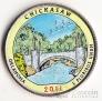 США 25 центов 2011 Национальные парки - Chickasaw (цветная)
