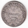 Франция 1 франк 1887-1895