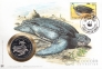 Ангилья жетон 1986 30 лет WWF Черепаха (конверт с маркой)