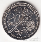 Австралия 20 центов 2001 100 лет Федерации - Столичная территория
