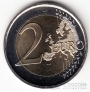 Испания 2 евро 2009 10 лет евро - Большие Звезды