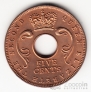 Брит. Восточная Африка 5 центов 1957 Н