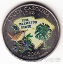 США 25 центов 2000 South Carolina (цветная)