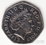Великобритания 50 пенсов 2013 Герб