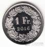 Швейцария 1 франк 2016