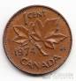 Канада 1 цент 1965-1978