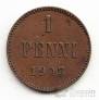 Финляндия 1 пенни 1903 Большая цифра 3