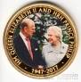 Великобритания жетон 2017 70 лет Свадьбы Королевы Елизаветы 2 и принца Филипа