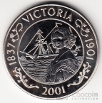 Остров Святой Елены 50 пенсов 2001 Королева Виктория