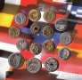 Евросоюз Набор 15 монет страны Евросоюза до введения Евро 1960-1997 (блистер)
