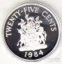 Бермуды 25 центов 1984 Герб округа (9) Серебро