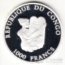 Республика Конго 1000 франков 2005 Микеланджело