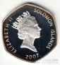 Соломоновы острова 10 долларов 2007 60 лет Свадьбы Королевы Елизаветы 2 и принца Филипа (серебро)