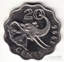 Свазиленд 20 центов 1996