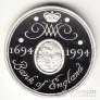 Великобритания 2 фунта 1994 300 лет Банку Англии (серебро)