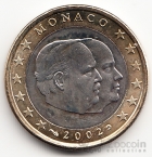 Монако 1 евро 2002