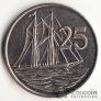 Каймановы острова 25 центов 1972