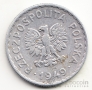 Польша 1 злотый 1949 Алюминий