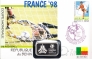 Бенин 1000 франков 1997 Чемпионат по футболу во Франции (конверт с маркой) №2