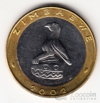 Зимбабве 5 долларов 2002