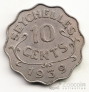 Сейшельские острова 10 центов 1939