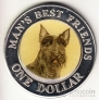 Острова Кука 1 доллар 2003 Собака