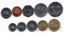 Мадагаскар набор 10 монет 1984-2005