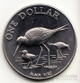 Новая Зеландия 1 доллар 1985 Птица чёрный ходулочник