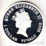 Тувалу 1 доллар 2010 Рыцарь (серебро, цветная)