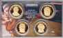 США набор 4 монеты 1 доллар 2009 Президенты (proof, Коробка)