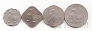 Бирма набор 4 монеты 1953-1965