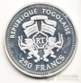 Того 250 франков 2004 Х. Кехлер (серебро-позолота)