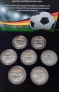 Бразилия набор 7 жетонов ЧМ по футболу в Германии 2014 (цветные наклейки, коробка, сертификат)