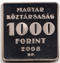 Венгрия 1000 форинтов 2008 Пушкаш Тивадар (proof)