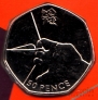 Великобритания 50 пенсов 2011 Олимпийские игры в Лондоне - Стрельба из лука (BU, карта)