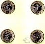 Остров Мэн набор 4 монеты 2 фунта 2021 140 лет женским избирательным правам
