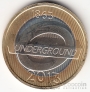 Великобритания 2 фунта 2013 Логотип метро
