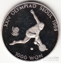 Республика Корея 1000 вон 1987 XXIV Олимпийские игры в Сеуле - Теннис