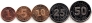 Зимбабве набор 5 монет 2014