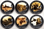 Тристан да Кунья набор 6 монет 1 крона 2014 Вторая Мировая война - День D
