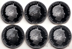 Тристан да Кунья набор 6 монет 1 крона 2014 Вторая Мировая война - День D