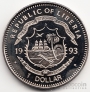 Либерия 1 доллар 1993 Протоцератопс
