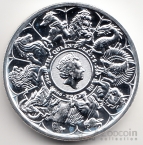 Великобритания 5 фунтов 2021 Серия Гербы Великобритании - Фауна (серебро)