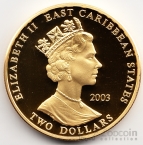 Восточно-Карибские Территории 2 доллара 2003 Военные деятели - Лорд Китченер