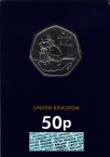 Великобритания 50 пенсов 2022 Кенга и Крошка Ру (карта)