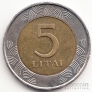 Литва 5 лит 1998