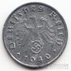 Германия 1 пфенниг 1940 A (тип 2)