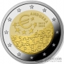 Андорра 2 евро 2022 10 лет Денежно-Кредитному Соглашению Между Андоррой и ЕС (блистер)